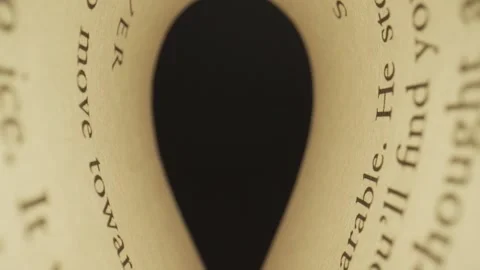 Macro View Inside A Book | Laowa Probe Lens | 1080P, 50 FPS Stock Footage 231660363