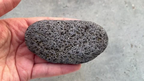 Macro View: Madeira's Volcanic Lava Rock Texture Stock Footage 326054897