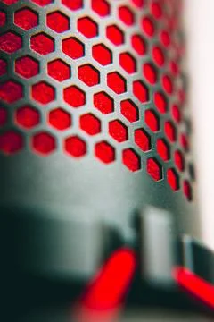 Macro view of a microphone Stock Photos
