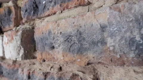 Macro View Of The Old Dilapidated Wall. Stock Footage 103476732