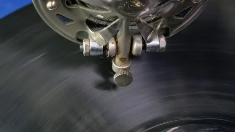 Macro view: Old vintage retro gramophone. 4k 60fps Stock-Footage 103315145