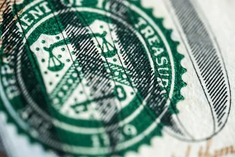 Macro view of one hundred dollars bill Stock Photos