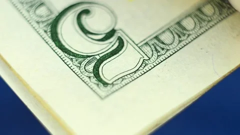 Macro view of paper bill stacking during manual money counting Stock Footage 322176506