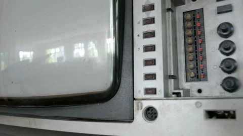 Macro view of part of old TV Stock Footage 96245964