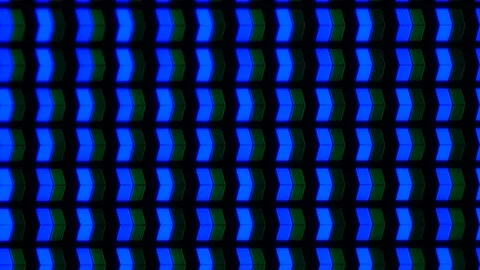 Macro view of the pixels of a TV or computer screen. Multi-colored pixels. Видео 114805196