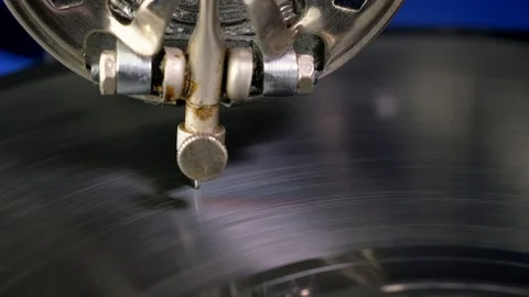 Macro view: Playing Old vintage retro gramophone. 4k 60fps Stock-Footage 103313614