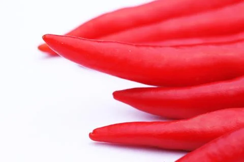 Macro view of a red pepper Stock Photos