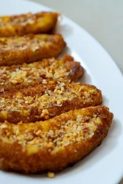 Macro view of Sanggara Balanda with Grated Cheese and Crushed Peanuts Stock Photos