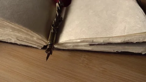 Macro View of Saved Medieval Books Stock Footage 331465357
