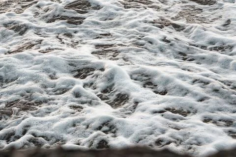 Macro View Of Sea Foam Bubbles With Dynamic Tension Stock Photos