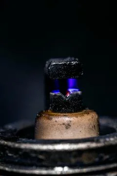 Macro view of spark plug Stock Photos