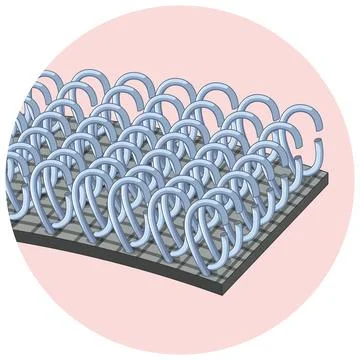 Macro View of Synthetic Hook and Loop Fastener Fabric Material Stock Illustration