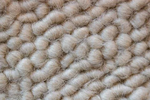 Macro view of thick knitted wool fibers Stock Photos