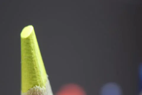 Macro view of the tip of the pencil on a black background. Foto stock