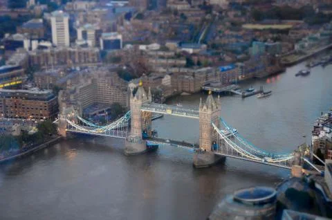 Macro view on Tower Bridge Stock Photos