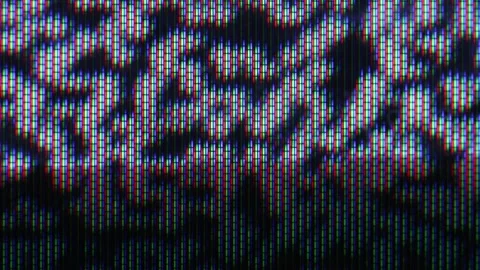 Macro View of TV RGB Pixels with Dynamic Noise 動画素材 299667415