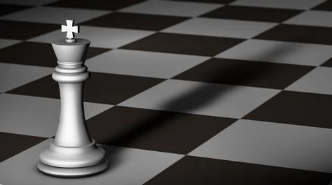 Macro view of a white king Stock Illustration