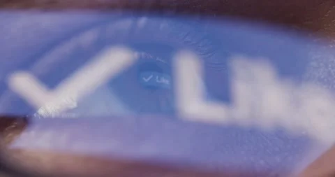 Macro View Of Young Man'S Eyes Glasses Online Shopping Scrolling Down Phone Stock Footage 172028212