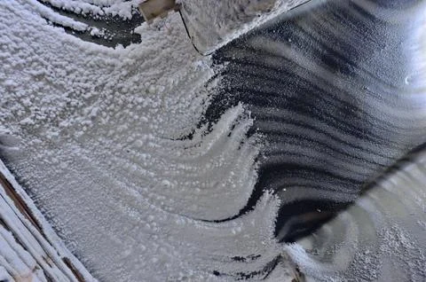 Macro wall salt  inside of mine Stock Photos