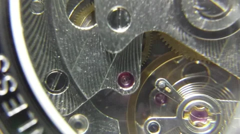 Macro Watch Engineering Close Up HD Video stock 55005283