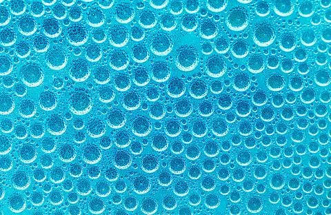 Macro water bubbles sparkling. Liquid bubble, Molecule, water splash backgrou Stock Photos