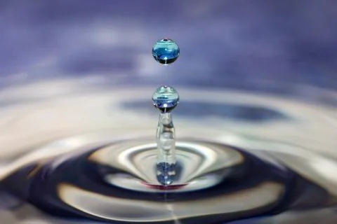 Macro of a water drop Stock Photos