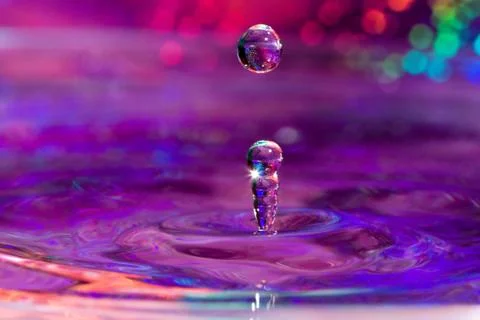 Macro of a water drop Stock Photos