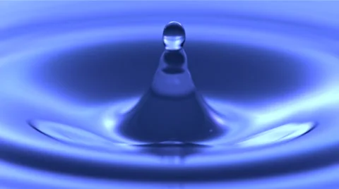 Macro Of Water Droplet Falling In Water In Super Slow Motion 2000 Fps Stock Footage
