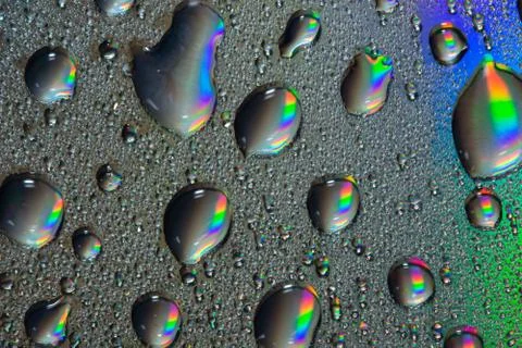 Macro water drops Foto stock