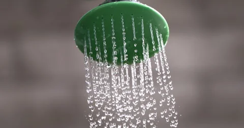 Macro of watering can with falling splashing fresh crystal pure water drops Stock-Footage 268981328
