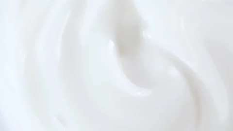 Macro white smooth eye, skin cream texture, closeup beauty facial cosmetics mask Stock Footage 195282200
