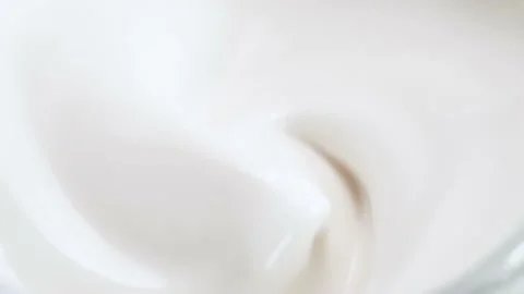 Macro white smooth eye, skin cream texture, closeup beauty facial cosmetics mask Stockbeeldmateriaal 219770180
