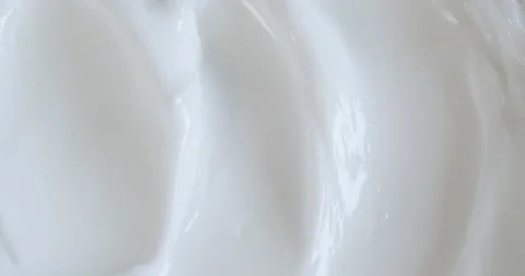Macro white smooth eye, skin cream texture, closeup beauty facial cosmetics mask Video stock 244293903