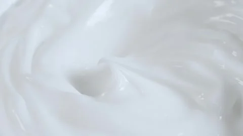 Macro white smooth eye, skin cream texture, closeup beauty facial cosmetics mask 動画素材 255421299