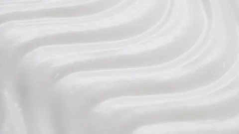 Macro white smooth eye, skin cream texture, closeup beauty facial cosmetics mask Stock Footage 273016808