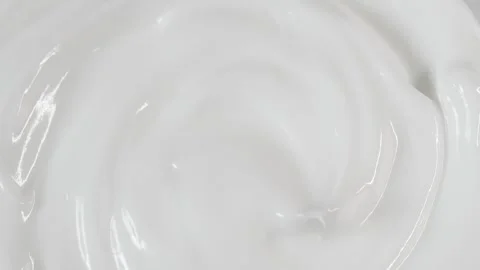 Macro white smooth eye, skin cream texture, closeup beauty facial cosmetics mask Vídeo Stock 274045304