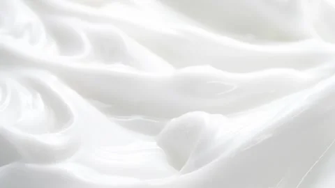 Macro white smooth eye, skin cream texture, closeup beauty facial cosmetics mask Stock-Footage 289271349