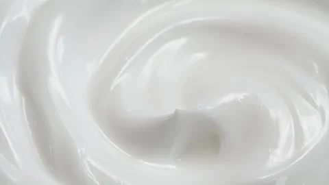 Macro white smooth eye, skin cream texture, closeup beauty facial cosmetics mask Vídeos de archivo 310664443