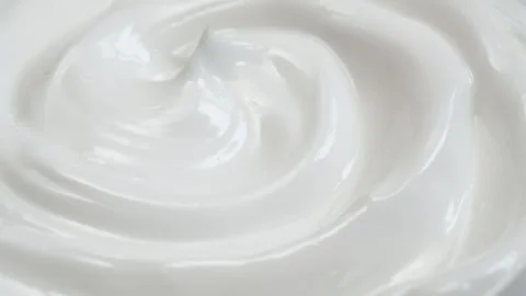 Macro white smooth eye, skin cream texture, closeup beauty facial cosmetics mask Vídeos de archivo 311511898