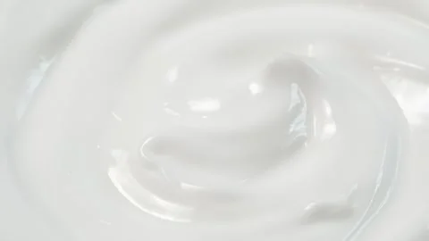 Macro white smooth eye, skin cream texture, closeup beauty facial cosmetics mask Stock Footage 313791272
