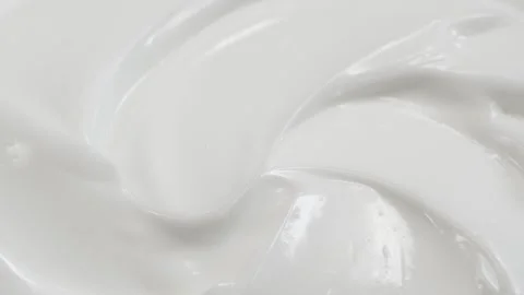 Macro white smooth eye, skin cream texture, closeup beauty facial cosmetics mask Stock Footage 315084851