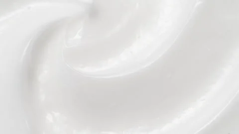 Macro white smooth eye, skin cream texture, closeup beauty facial cosmetics mask Stock Footage 317137374