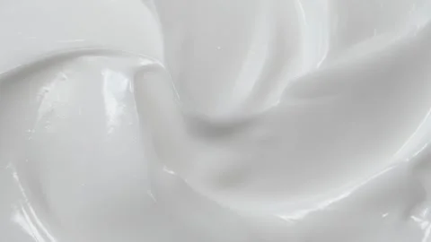Macro white smooth eye, skin cream texture, closeup beauty facial cosmetics mask Stock Footage 317598063