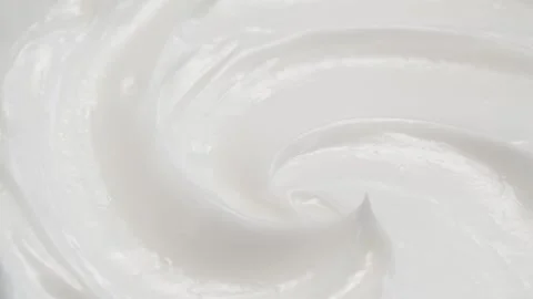 Macro white smooth eye, skin cream texture, closeup beauty facial cosmetics mask Stock Footage 318945232
