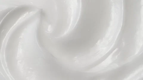 Macro white smooth eye, skin cream texture, closeup beauty facial cosmetics mask Stock Footage 319517075
