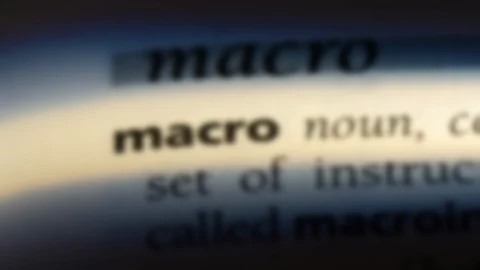 Macro word in a dictionary. Stock Footage 99563133