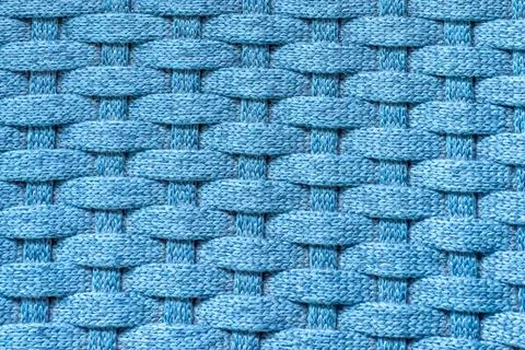 Macro Woven Blue Textile Texture Background Stock Photos