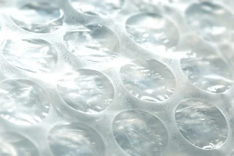 Macro of wrap bubble texture Stock Photos