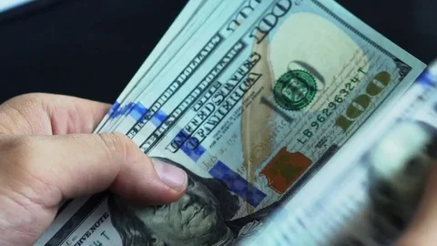 Macro Y-shaped US dollar bundles flow with Wealth and money Video stock 82827300