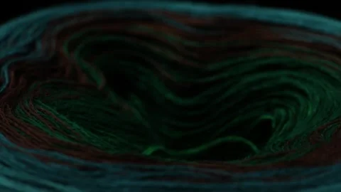 Macro yarn skein rotating smoothly in seamless loop with detailed fiber textu Stock Footage 322949147